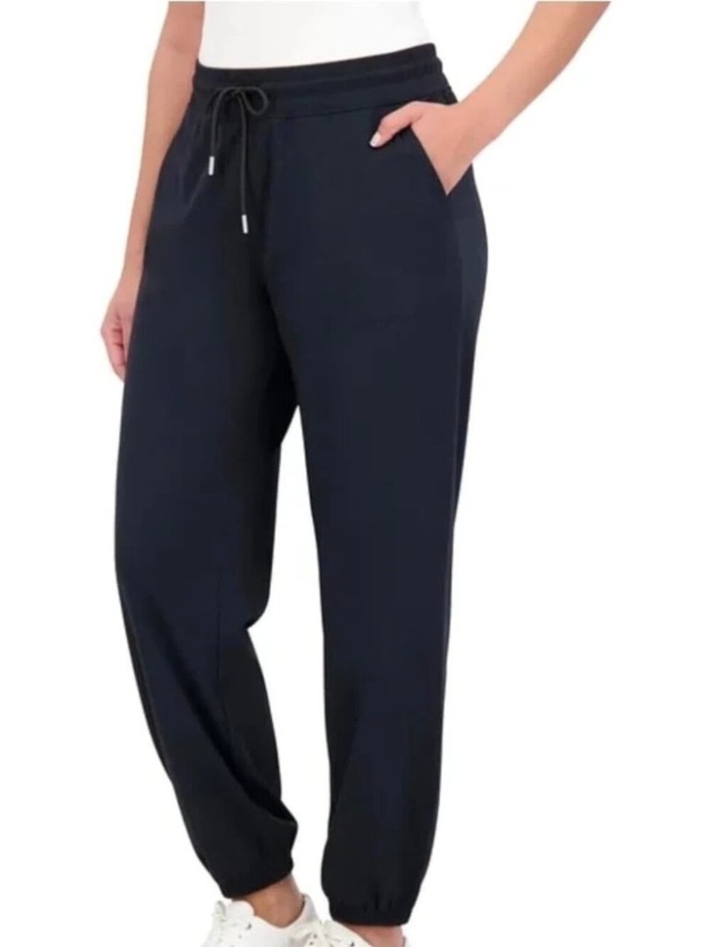 NWT Sage Collective Women's L Black Jogger Pants Elastic Waistband